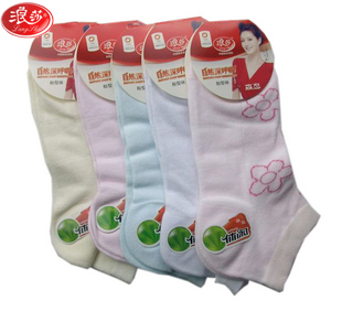 Free shipping 10 pairs LANGSHA women's socks 100% cotton