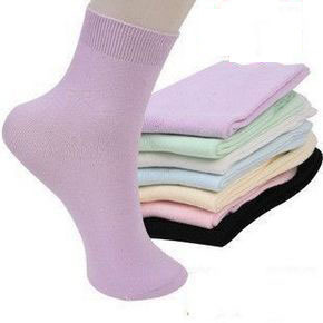 Free shipping 10 pairs LANGSHA women's socks 100% cotton Thick  for autumn and winter Colors Selected Randomly