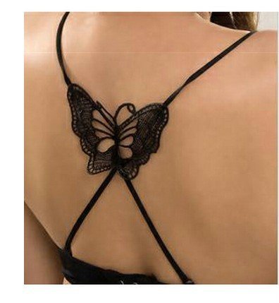 Free shipping 10 Pcs /lot Fashion New Unique Cute Butterfly Black Lady Halter Bra Shoulder Straps Attract Butterfly Bry Straps