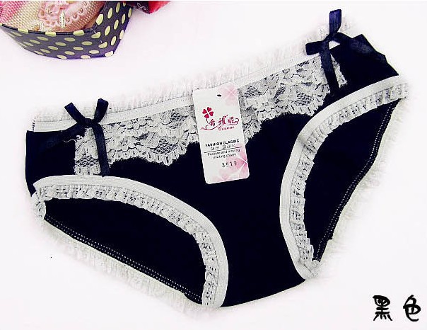 Free shipping (10 pieces/lot) black missfeel women's underwear&high quality underwear women