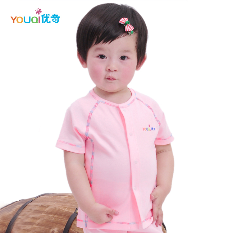 Free Shipping 100% cotton baby newborn underwear clothes baby 100% cotton short-sleeve separate top bnys002