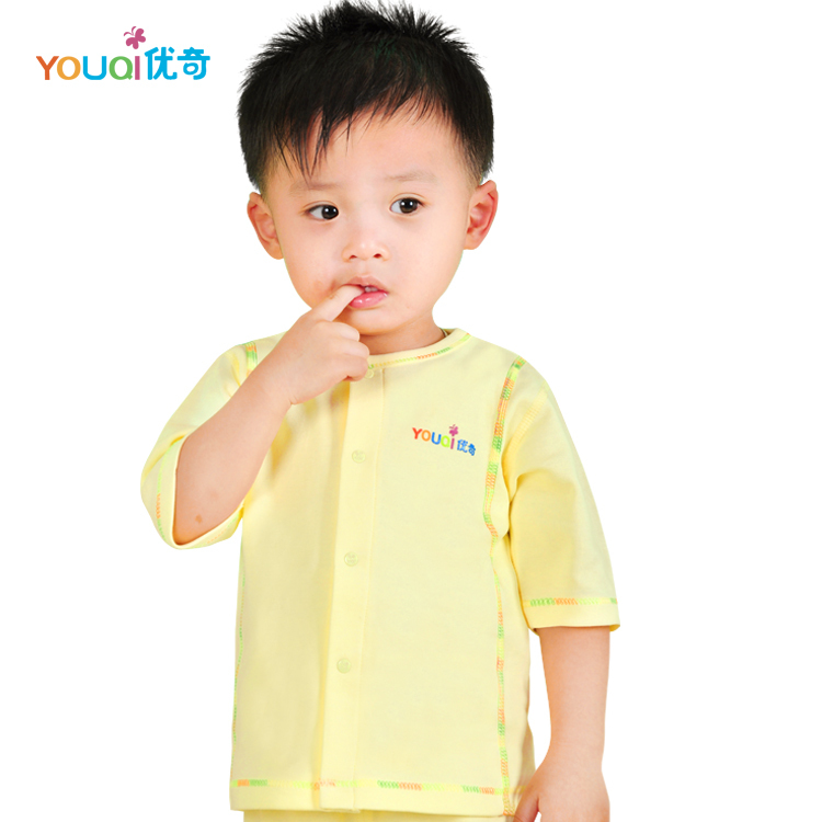 Free Shipping 100% cotton baby newborn underwear clothes baby 100% cotton three quarter sleeve separate top bnys003