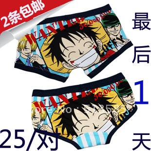 free shipping 100% cotton lovers panties sexy male trunk panty trigonometric shorts lovers underwear cartoon