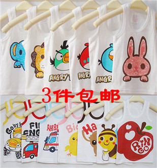 free shipping 100% cotton summer kids underwear vest boy girl's vest sleeveless T-shirt