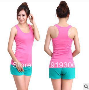 Free Shipping!!!100% cotton women's sleeveless vest, ladies fashion camisoles,solid color tank tops,5 pieces/lot  #CS14