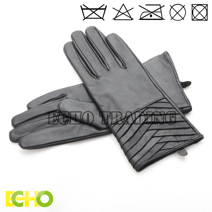 Free shipping 100% Fashion  Womens Genuine Leather Gloves