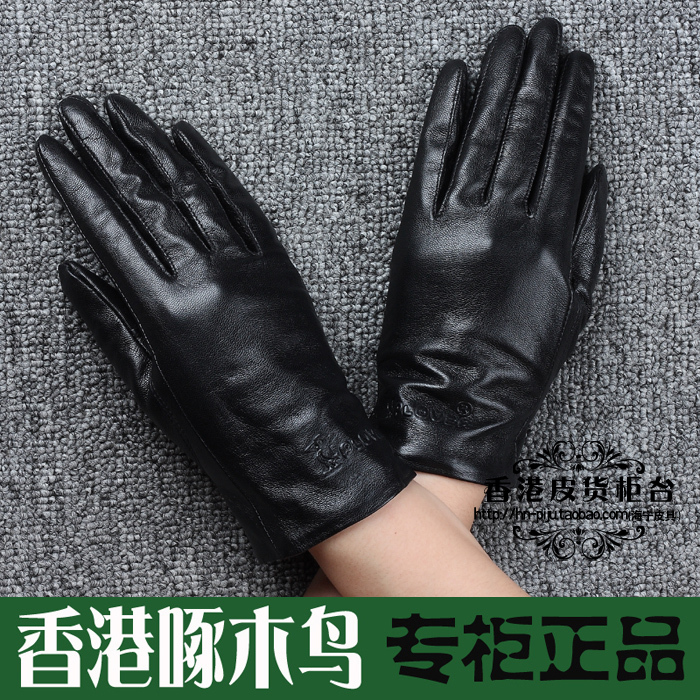 free shipping/100% goat skin, woodpecker, contracted female money, leather gloves, madam high-grade gloves