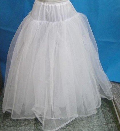Free shipping 100%gurantee Extra hoopless wedding bridal petticoat,underskirt,A-line Crinoline,chapel train,adjustable