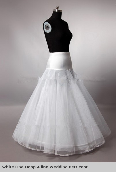 Free shipping 100% gurantee High Quality A line 1-HOOP 2-LAYER wedding bridal petticoat, underskirt for wedding dresses