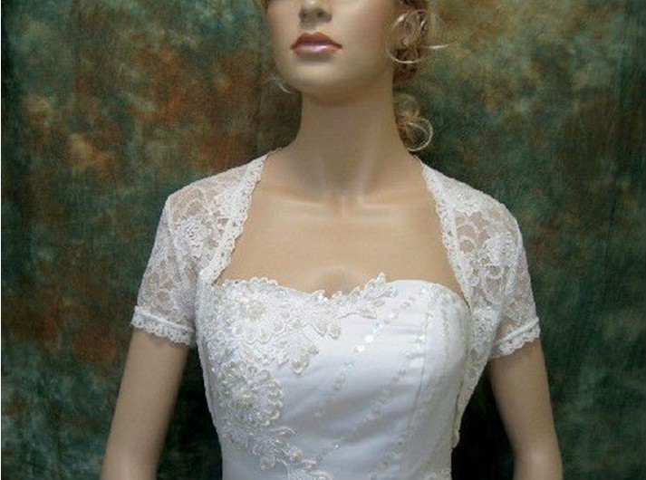 Free Shipping 100% Gurantee lace half long sleeve wedding jacket/women jacket/bridalgown formal dress jacket