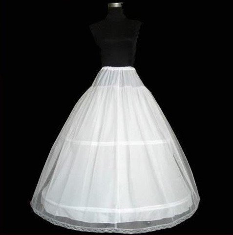 Free shipping 100%gurantee new 2-hoop bridal wedding dress gown petticoat A-line Crinoline with chapel train,2 hoop,adjustable