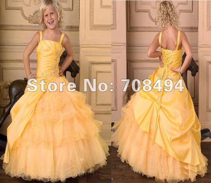 Free shipping 100% gurantee new stylish ball gown lovely cute christening dress for the flower girl children-perfect gowns