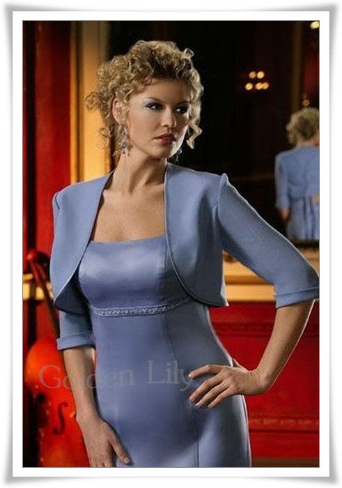 Free Shipping 100% Gurantee sexy Satin 3/4 long sleeve wedding jacket/women jacket/bridalgown formal dress jacket wholesale