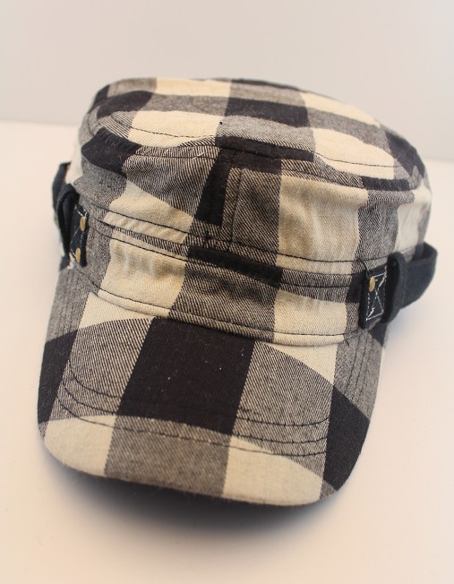 free shipping 100% male plaid cotton military hat women's casual cadet cap sunbonnet autumn and winter lovers cap hat