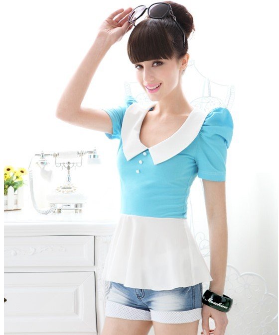free shipping!! 100%quality,patchwork, high-grade, women's blouses, women's t-shirts, women's shirts/ Tops&Tees/ VEST