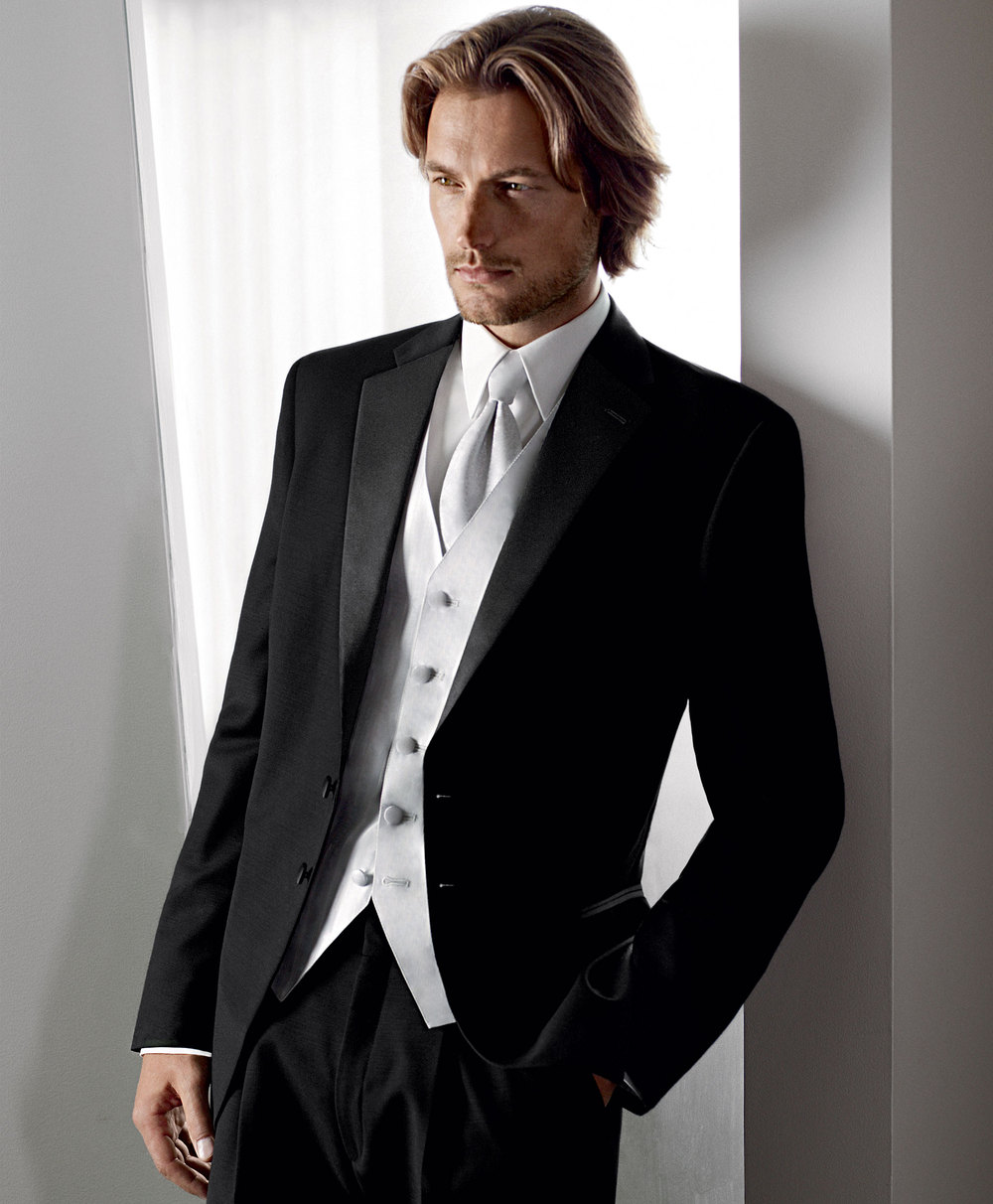 Free shipping !100% woollen black Groom tuxedos/wedding suit(Jacket+Pants+Tie)