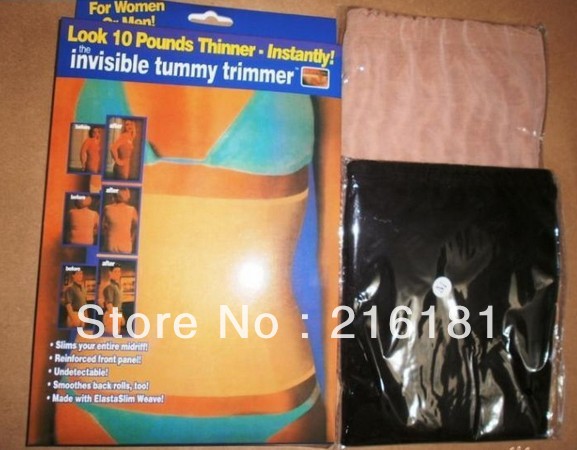 Free Shipping 100pcs/lot Invisible Tummy Trimmer As Seen On TV Waist Slender Belt Slimming Belt With Color Box Package