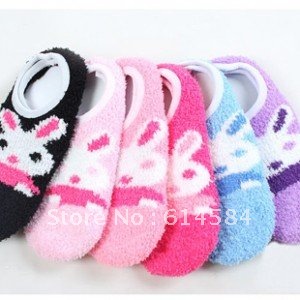 Free shipping,10pairs/lot,casual socks Candy color warm Rabbit head floor socks towel socks for women,wholesale ,wholesale Y-S09