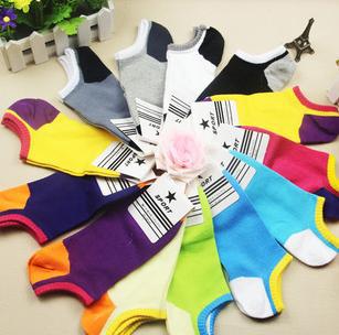 Free shipping 10pairs/lot  RANDOM MIX COLOR Cotton Short paragraph Couple socks Candy colors Cotton socks