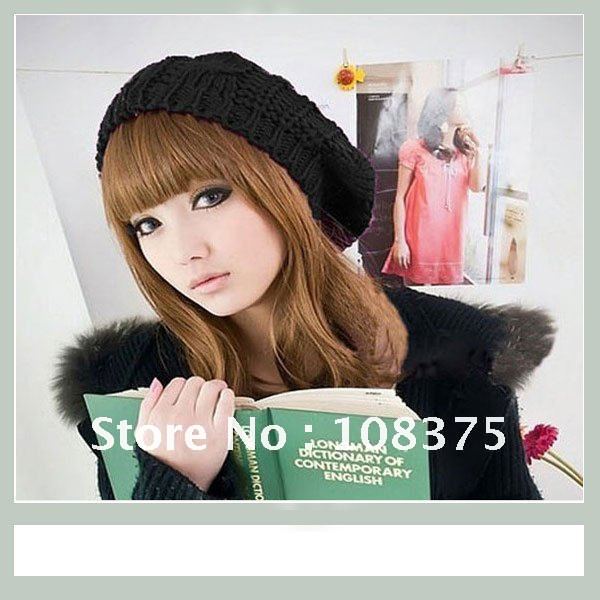 Free shipping 10pcs/lot 2012 new Korean version of the hat hand-knitted hats autumn and winter Wool cap,Warm hat,Multicolor
