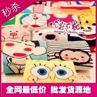 Free Shipping! 10pcs/lot A002 socks cute sock slippers women's socks long design cartoon socks
