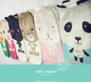 Free Shipping! 10pcs/lot A040 socks cartoon cat tiger pig 100% cotton sock slippers