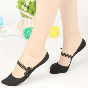 Free Shipping! 10pcs/lot A143 socks summer lace bow shallow mouth invisible sock slippers