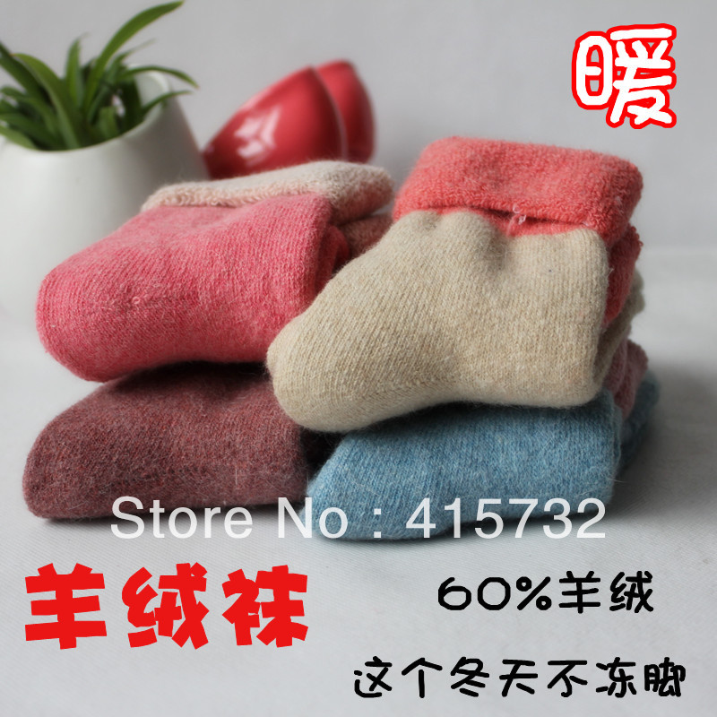Free Shipping 10pcs/lot Cashmere socks Wool Warm Fuzzy Socks For Women Thermal Thick Winter Socks Loop Pile Double Layer Socks