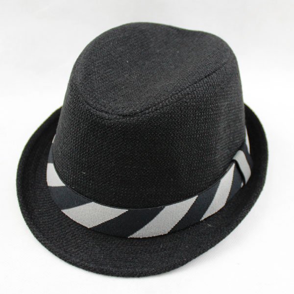 Free Shipping, 10pcs/lot, Four Seasons Style Natural Linen Unisex Upscale Fedoras Hat