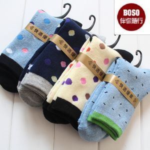 Free Shipping! 10pcs/lot Lady thickening knee-high socks Fashion 100% cotton towel socks