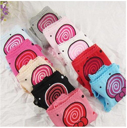 Free shipping(10pcs/lot)New arrival:Lady cute cotton underwear/Breathable briefs/Lovely lollipop briefs/low-waist underwear