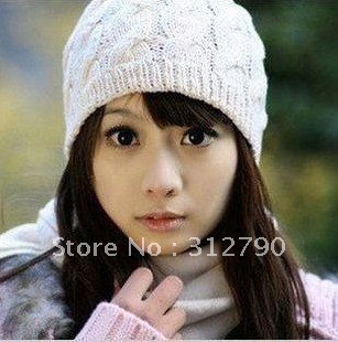 Free Shipping 10pcs/lot New wholesale 2012 Autumn Winter Knitting Wool Hat for Women Caps Lady Beanie Knitted Hats Caps,Gift