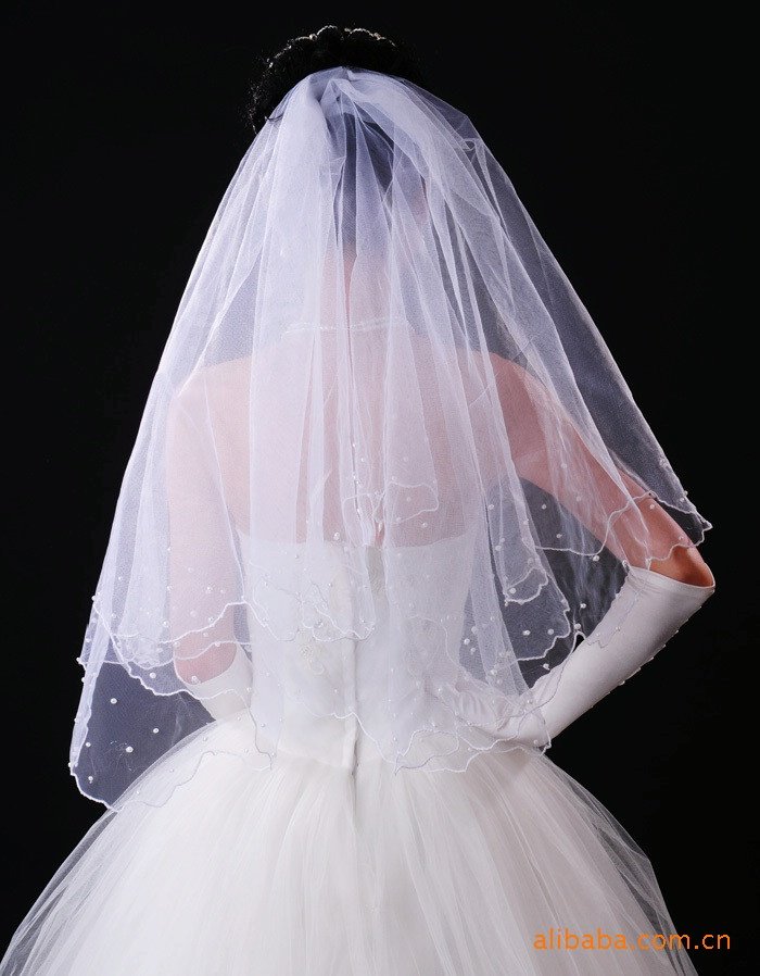 Free shipping 10pcs/lot  White Ivory 0.8m 1 layer Bridal veils T02, bridal wedding veil,bride dress veil