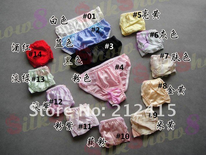 free shipping/10pcs  wholesale/pure silk underwear /woman inner pants /lady silk patnies/100% silk/low prices/#ls0101