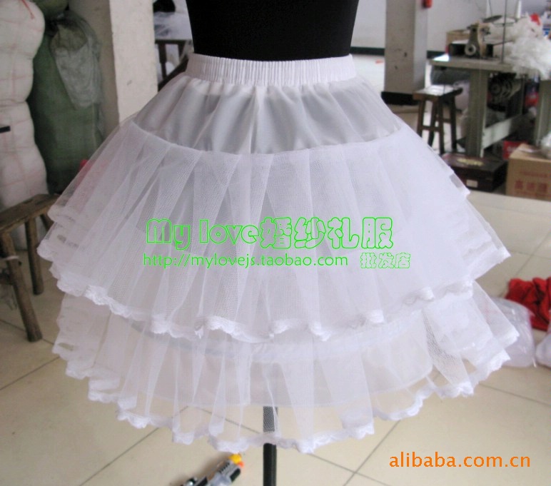 FREE SHIPPING 11.11 bride wedding panniers short formal dress skirt ballet skirt lace decoration panniers w14