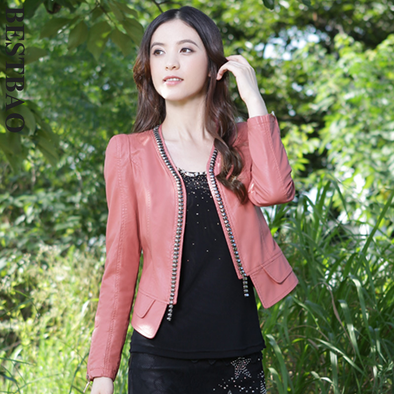 free shipping 1103 brief fashion leather clothing zipper cuff double layer sweep bestbao female