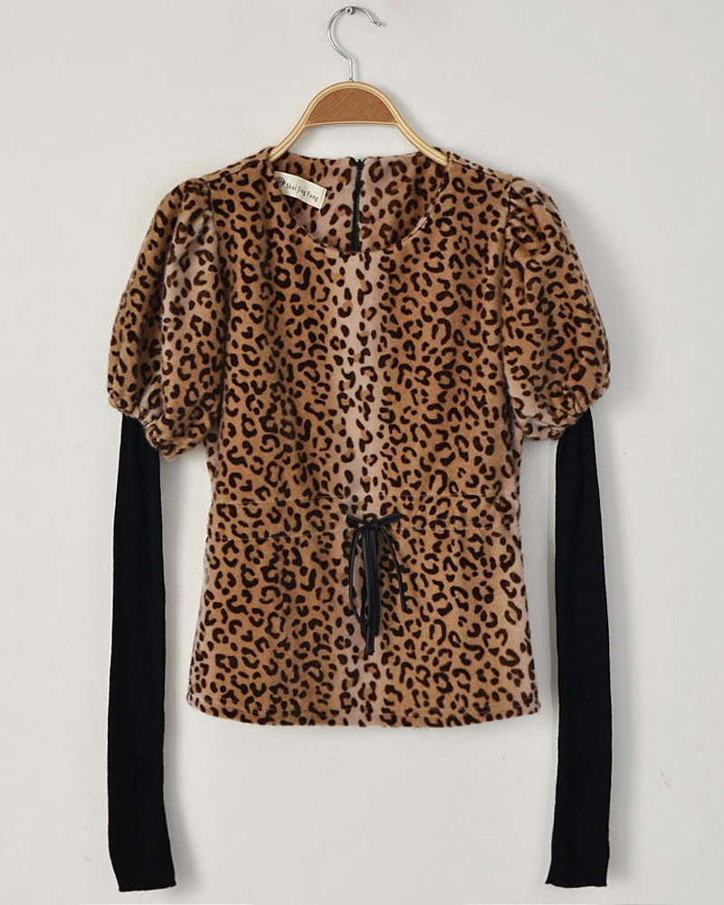 Free Shipping 12.4yumi horsehair yarn lantern puff sleeve slim waist small dress basic sweater wholesale