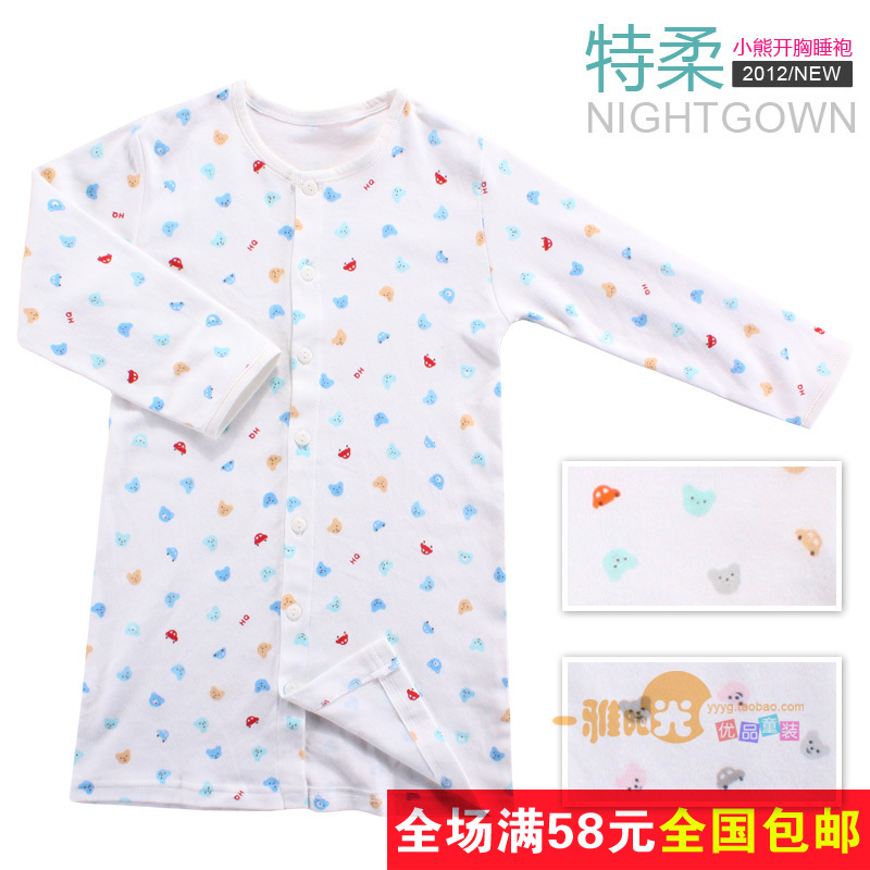 Free shipping 12 autumn and winter 22370362 100% cotton long-sleeve baby robe child sleepwear bathrobes 100601
