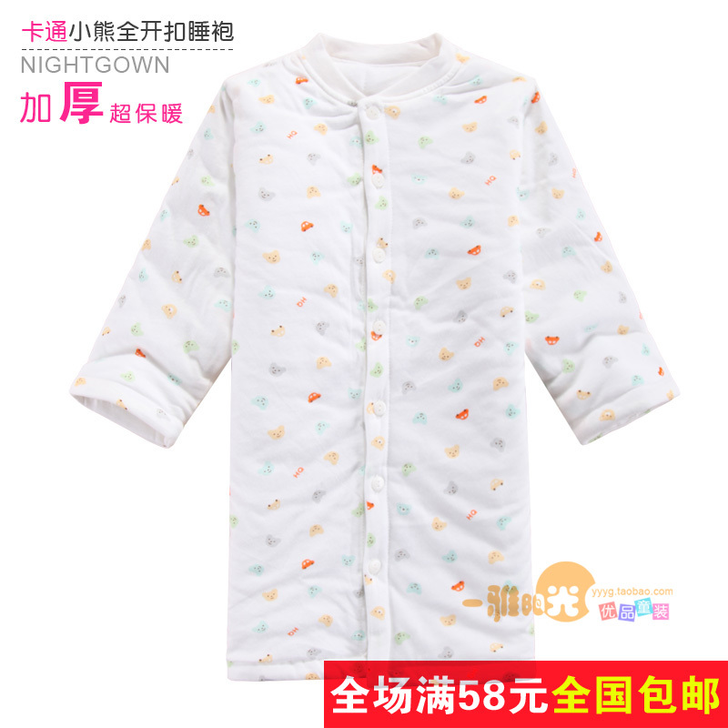 Free shipping 12 autumn and winter 22460048 cotton-padded thickening 100% cotton baby robe child sleepwear 100601