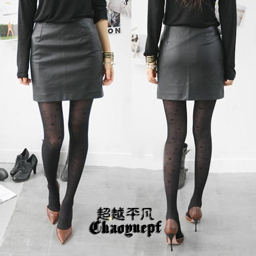 Free shipping 12 fashion all-match high waist slim hip leather skirt customize