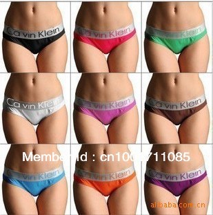 Free Shipping 120pcs/lot  sexy silver broad-brimmed regular waist hip brief women's Underwear