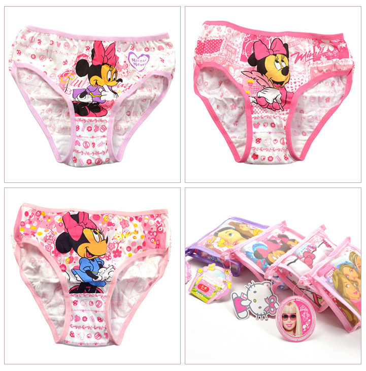 Free shipping!12pcs/lot,Girls Underwears 5-12year kids briefs underwears,cartoon design,many designs for choose