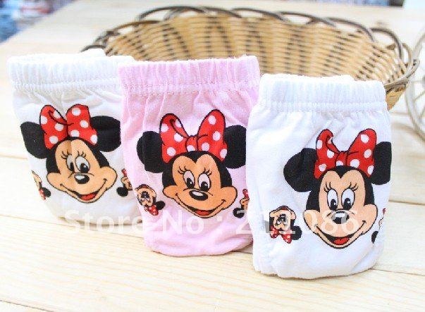 Free Shipping 12pcs/lot Mickey cartoon images of children underwear, 100% Cotton Children's underwear