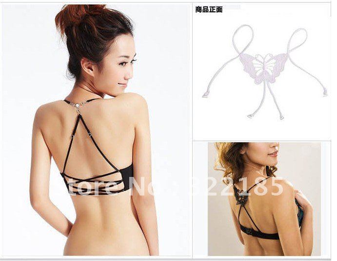 Free shipping (150 pieces/lot) Bowknot is invisible aglet Shoulder strap Bra Strap(Four-Leg Intersection)