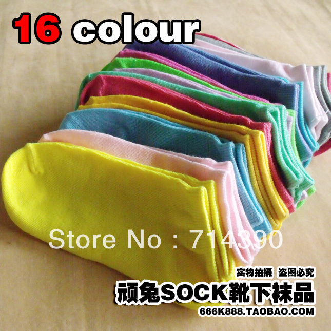free shipping! 16 colors spring fashion thin candy cotton women's sock/ sock slippers wholesale (10pairs/lot)
