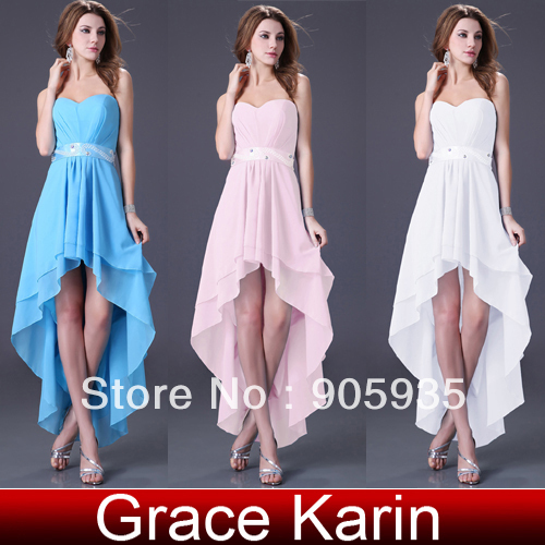 Free Shipping 1pc Bridesmaid Cocktail Prom Ball Evening dress, Short Front Long Back 8 Size CL1240