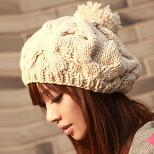 Free shipping,1pcs,2012 new Korean version of the pumpkin hat hand-knitted hats autumn and winter Wool cap,Warm hat,Multicolor