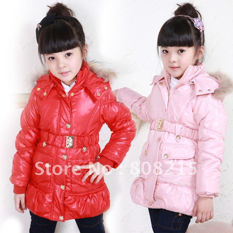 Free shipping 1pcs/lot Children's Parkas  children's clothing  child wadded jacket outerwear medium-long cotton-padded jacket