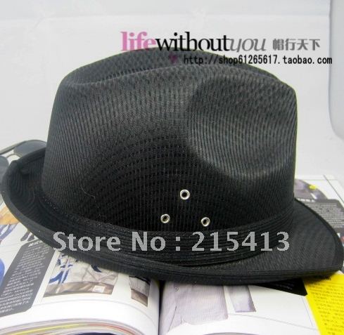 Free shipping 1pcs/lot General  casual sun hat Teal brown black fedora hat