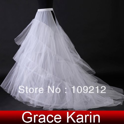 Free Shipping 1pcs/lot GK train Wedding Bridal Gown Dress Petticoat Underskirt Crinoline CL2709